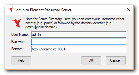 Pleasant Password Login