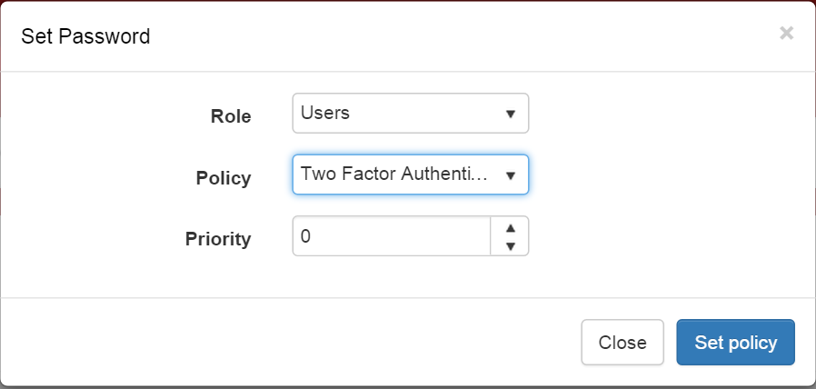 attach policy to role user